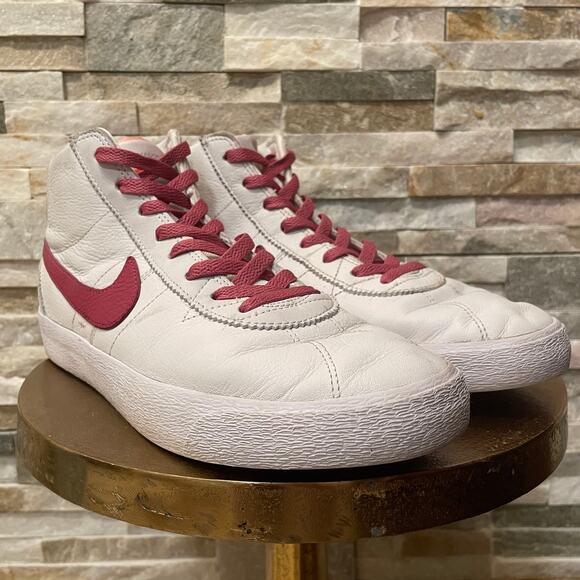 Nike Blazer Mid '77 Vintage W 11.5 M 9.5 | White & Noble Red Pink, Retro Leather - Picture 9 of 9